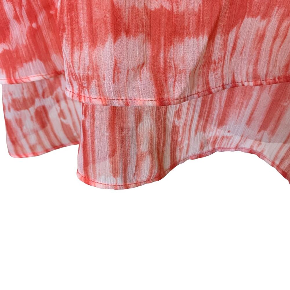 Christine B Tie-Dye Coral Sleeveless Top Women’s Size M Polyester Summer - Picture 3 of 8